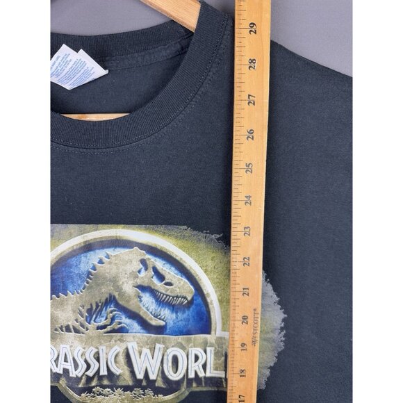 Vintage Y2K Jurassic Park World Movie Promo Rare Dinosaur Black XL Tee Shirt Art - Picture 7 of 7